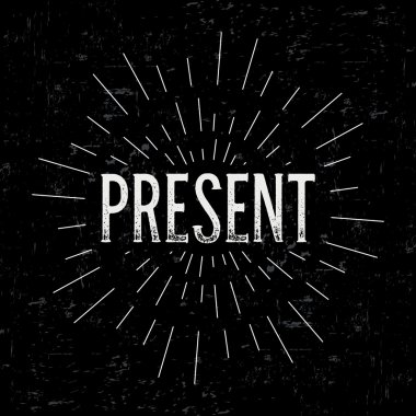 Metin ile soyut yaratıcı konsept tasarım düzeni. Web ve mobil simge izole üzerinde arka plan, sanat şablon, retro öğeler, logo, kimlik, etiketleri, rozet, mürekkep, etiket, kartı için.