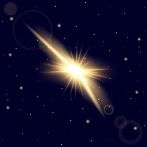 Concepto creativo Conjunto vectorial de estrellas con efecto de luz brillante estalla con destellos aislados sobre fondo negro. Para el diseño de arte de la plantilla de ilustración, banner para celebrar la Navidad, rayo mágico de energía flash — Archivo Imágenes Vectoriales