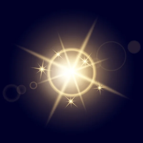 Concept créatif Ensemble vectoriel d'étoiles à effet de lumière brillante éclate avec des étincelles isolées sur fond noir. Pour la conception d'art de modèle d'illustration, bannière pour Noël célèbrent, rayon d'énergie flash magique — Image vectorielle