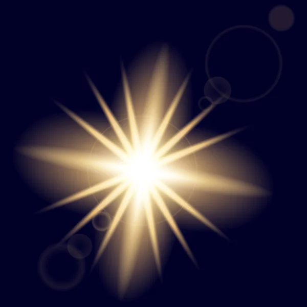 Concepto creativo Conjunto vectorial de estrellas con efecto de luz brillante estalla con destellos aislados sobre fondo negro. Para el diseño de arte de la plantilla de ilustración, banner para celebrar la Navidad, rayo mágico de energía flash — Archivo Imágenes Vectoriales