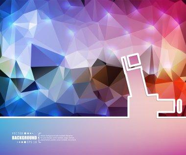 Yaratıcı soyut kavram vektör arka plan. Web ve mobil uygulamalar, illüstrasyon şablon tasarım, iş Infographic, broşür, afiş, tanıtım, poster, kapak, kitapçık, belge için