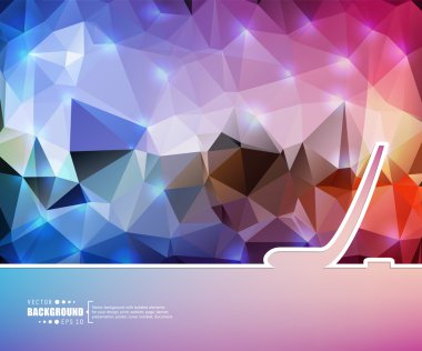 Yaratıcı soyut kavram vektör arka plan. Web ve mobil uygulamalar, illüstrasyon şablon tasarım, iş Infographic, broşür, afiş, tanıtım, poster, kapak, kitapçık, belge için