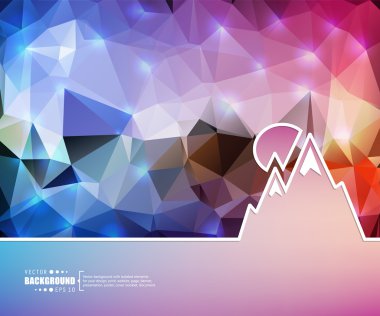 Yaratıcı soyut kavram vektör arka plan. Web ve mobil uygulamalar, illüstrasyon şablon tasarım, iş Infographic, broşür, afiş, tanıtım, poster, kapak, kitapçık, belge için