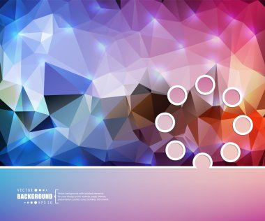 Yaratıcı soyut kavram vektör arka plan. Web ve mobil uygulamalar, illüstrasyon şablon tasarım, iş Infographic, broşür, afiş, tanıtım, poster, kapak, kitapçık, belge için