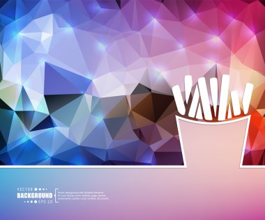 Yaratıcı soyut kavram vektör arka plan. Web ve mobil uygulamalar, illüstrasyon şablon tasarım, iş Infographic, broşür, afiş, tanıtım, poster, kapak, kitapçık, belge için