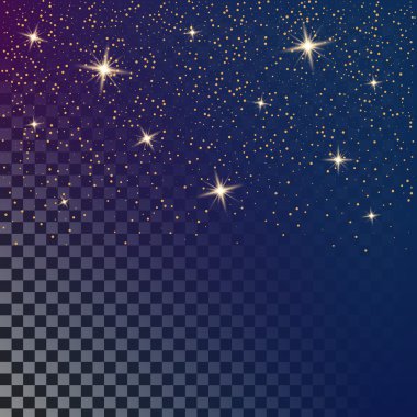 Parlak ışık efektlerinden oluşan yaratıcı bir konsept vektör kümesi siyah arka planda izole edilmiş kıvılcımlarla parlar. Resim tasarımı için, Noel kutlaması için pankart, sihirli ışık ışını