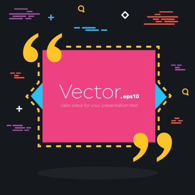 Soyut kavram vektör boş konuşma kare alıntı metin balonu. Web ve mobil app izole arka plan, illüstrasyon şablon tasarımı, yaratıcı sunu, iş Infographic sosyal medya için