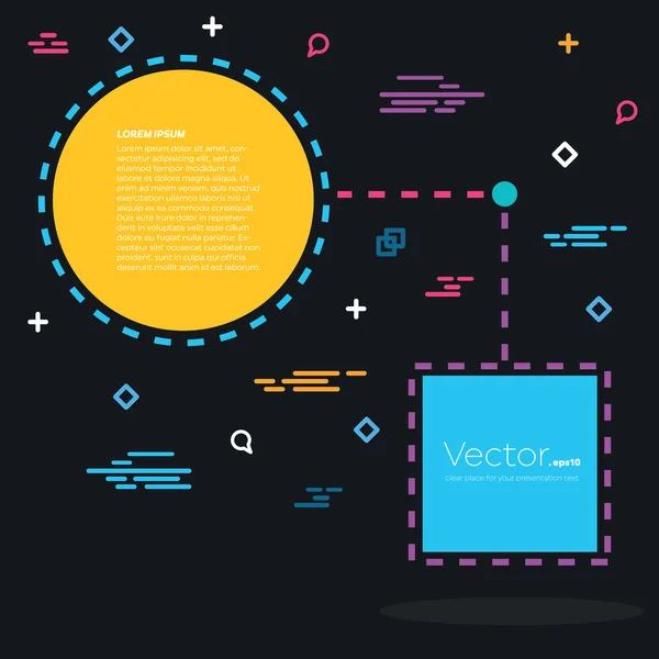 Abstrakte Konzept Vektor leere Rede Quadrat Zitat Textblase. für Web-und mobile App isoliert auf Hintergrund, Illustration Template Design, kreative Präsentation, Business-Infografik Social Media — Stockvektor