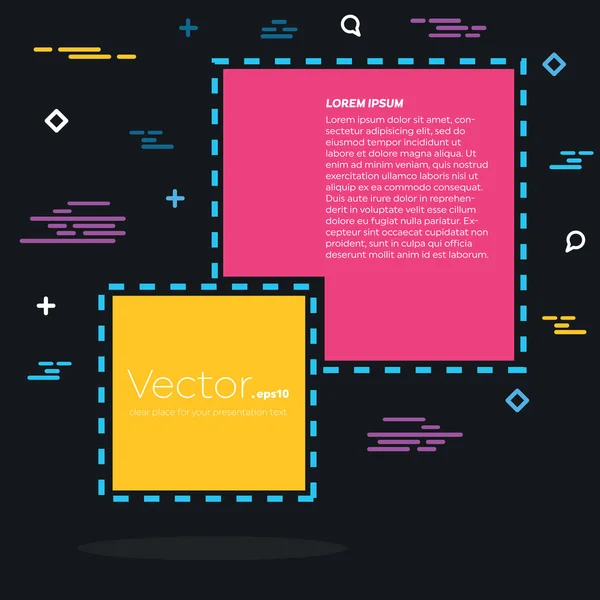 Concept abstrait vecteur vide discours carré citation texte bulle. Pour application web et mobile isolée en arrière-plan, conception de gabarits d'illustration, présentation créative, infographie commerciale médias sociaux — Image vectorielle