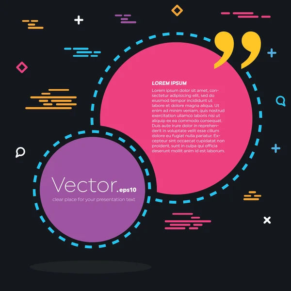 Abstrakte Konzept Vektor leere Rede Quadrat Zitat Textblase. für Web-und mobile App isoliert auf Hintergrund, Illustration Template Design, kreative Präsentation, Business-Infografik Social Media — Stockvektor