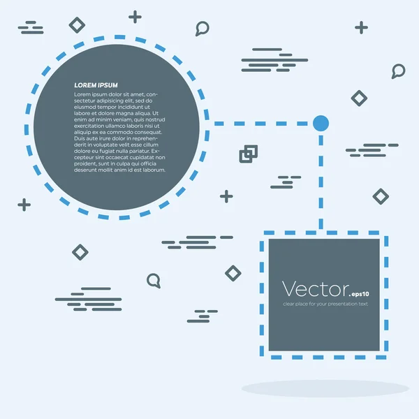 Concept abstrait vecteur vide discours carré citation texte bulle. Pour application web et mobile isolée en arrière-plan, conception de gabarits d'illustration, présentation créative, infographie commerciale médias sociaux — Image vectorielle