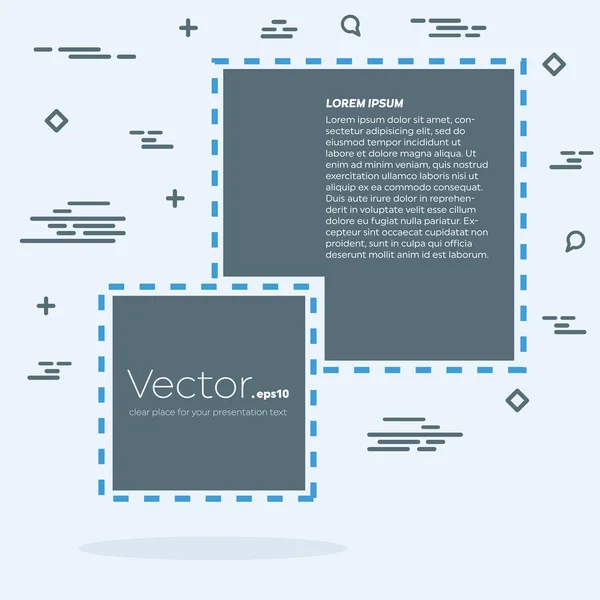 Abstrakte Konzept Vektor leere Rede Quadrat Zitat Textblase. für Web-und mobile App isoliert auf Hintergrund, Illustration Template Design, kreative Präsentation, Business-Infografik Social Media — Stockvektor