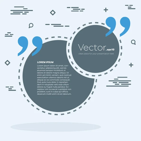 Abstrakte Konzept Vektor leere Rede Quadrat Zitat Textblase. für Web-und mobile App isoliert auf Hintergrund, Illustration Template Design, kreative Präsentation, Business-Infografik Social Media — Stockvektor