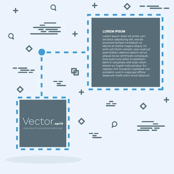 Abstrakte Konzept Vektor leere Rede Quadrat Zitat Textblase. für Web-und mobile App isoliert auf Hintergrund, Illustration Template Design, kreative Präsentation, Business-Infografik Social Media — Stockvektor