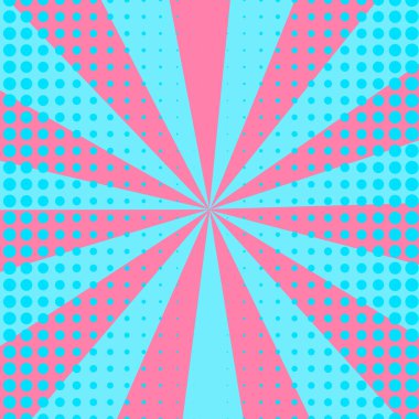 Yaratıcı soyut kavram vektör çizgi roman pop sanat tarzı boş düzeni şablonu bulutlar kiriş ve arka plan üzerinde izole nokta şekli ile. Web ve mobil uygulamalar, illüstrasyon kalıp çizmek için