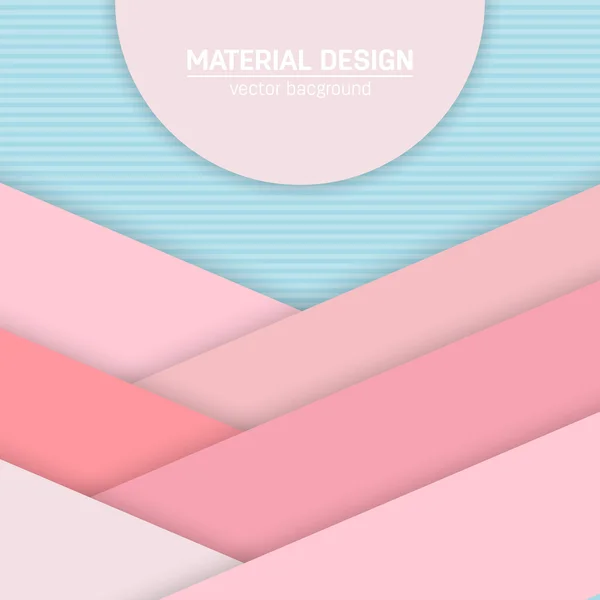 Fundo de design de material vetorial. Modelo de layout de conceito criativo abstrato. Para web e aplicativo móvel, design de ilustração de arte em papel. estilo em branco, cartaz, livreto. Elemento de papel de parede movimento. Plano ui . — Vetor de Stock