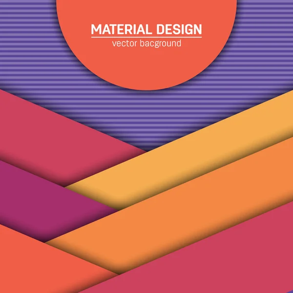 Fundo de design de material vetorial. Modelo de layout de conceito criativo abstrato. Para web e aplicativo móvel, design de ilustração de arte em papel. estilo em branco, cartaz, livreto. Elemento de papel de parede movimento. Plano ui . — Vetor de Stock