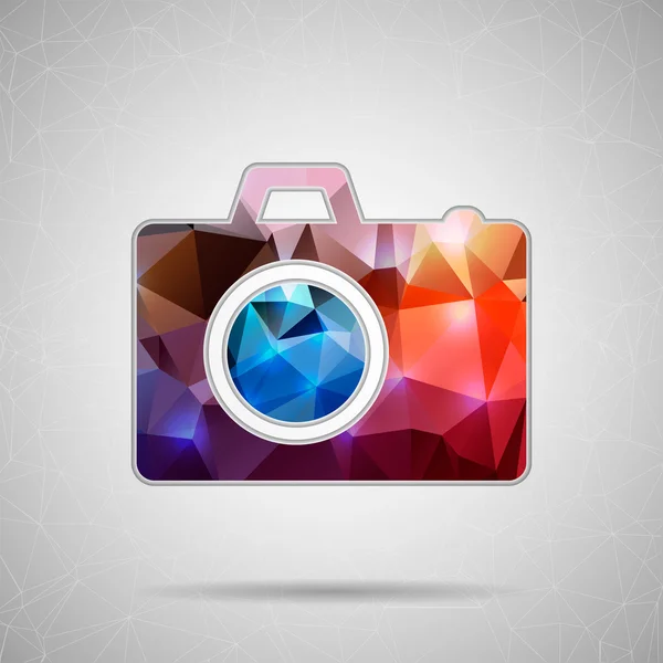 웹 및 모바일 응용 프로그램에 대 한 사진 카메라의 아이콘 — 스톡 벡터