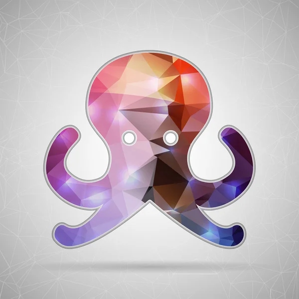 Icono de pulpo para aplicaciones web y móviles — Vector de stock