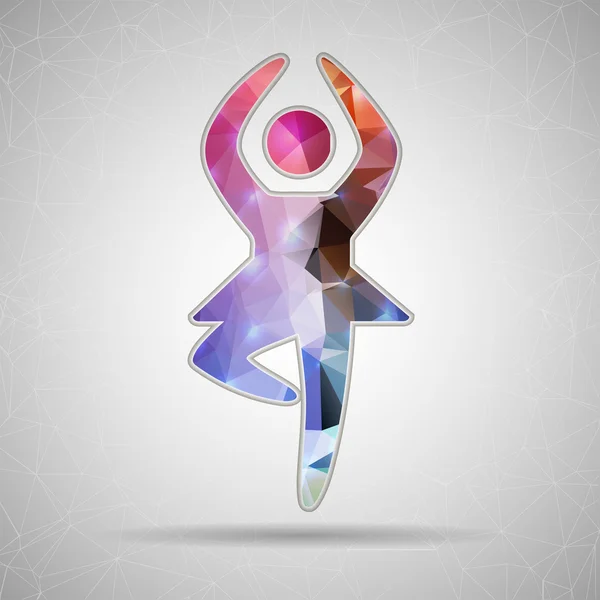 Ikone des Tanzmädchens für Web und mobile Anwendungen — Stockvektor