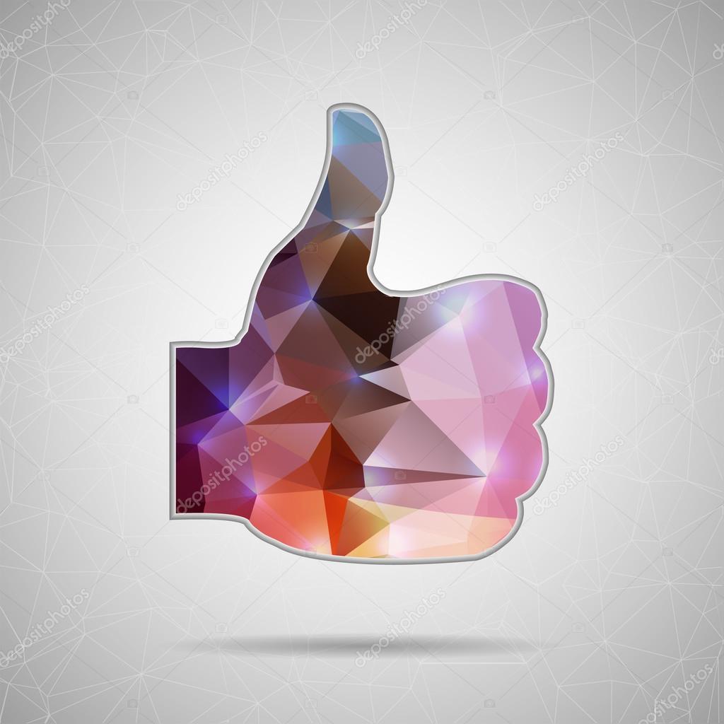 Icon of thumbs up for Web and Mobile Applications
