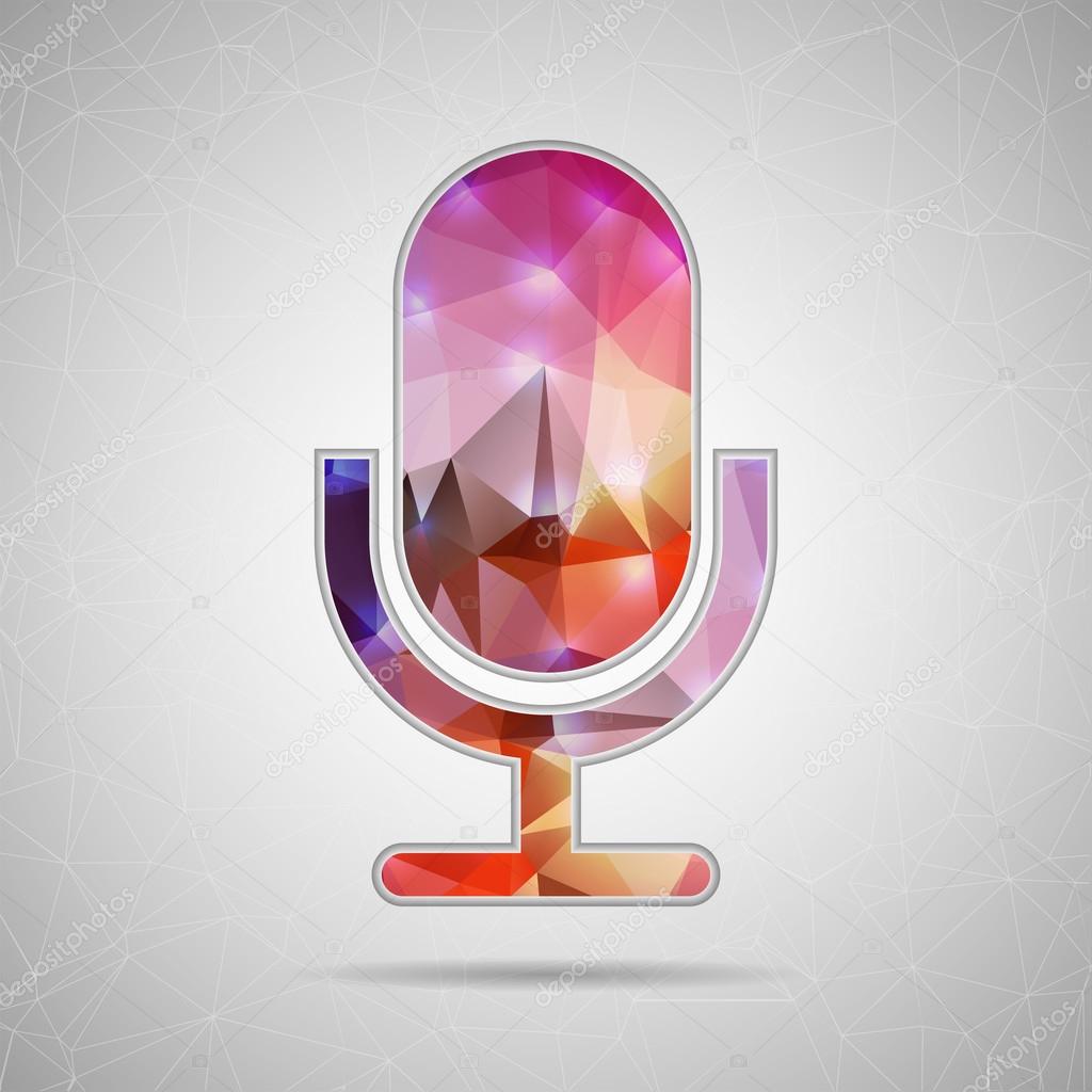 Icon of microphone for Web and Mobile Applications