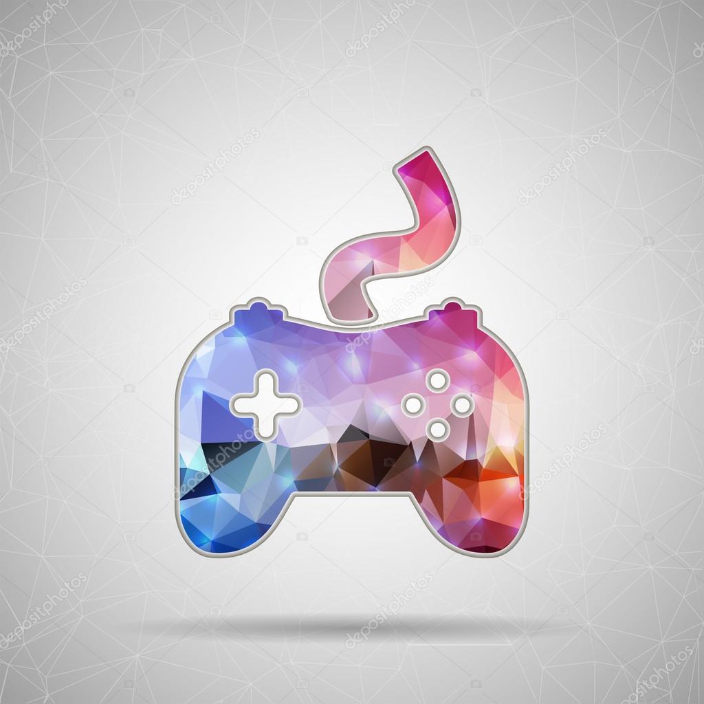 Abstract Creative concept vector icon of controller for Web and Mobile Applications isolated on background. Vector illustration template design, Business infographic and social media, origami icons.