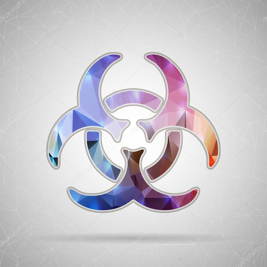 Abstract Creative concept vector icon of Biohazard for Web and Mobile Applications isolated on background. Vector illustration template design, Business infographic and social media, origami icons.