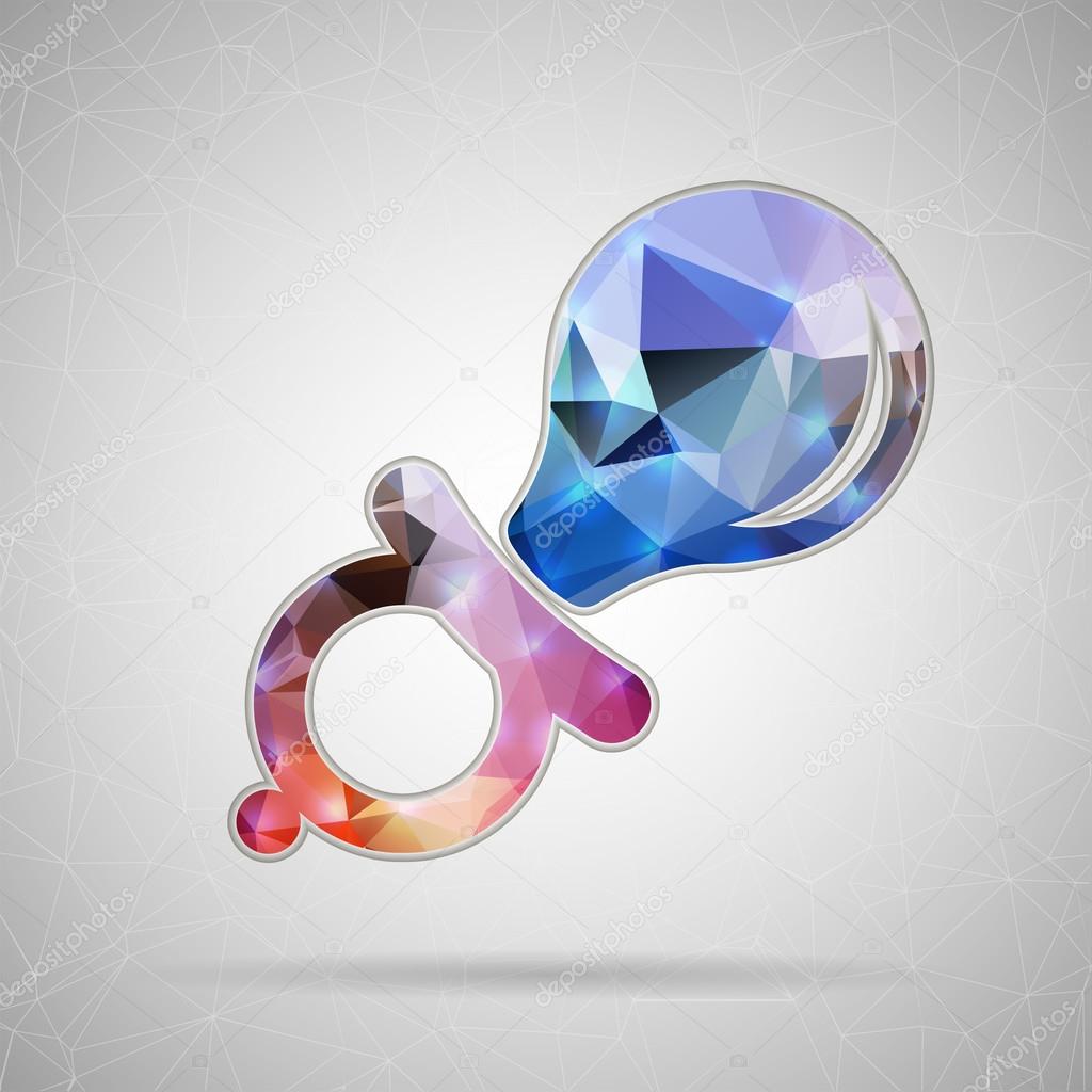 Abstract Creative concept vector icon of nipple for Web and Mobile Applications isolated on background. Vector illustration template design, Business infographic and social media, origami icons.