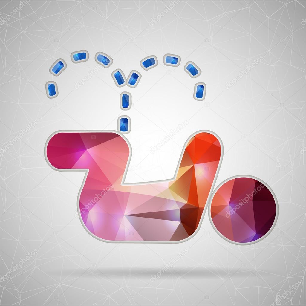 Abstract Creative concept vector icon of pee for Web and Mobile Applications isolated on background. Vector illustration template design, Business infographic and social media, origami icons.