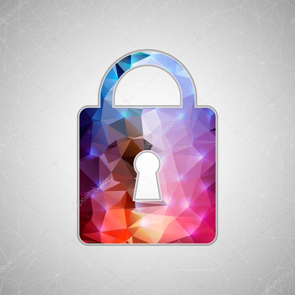 Creative concept vector icon of padlock for Web and Mobile Applications. Vector illustration creative template design, Business software and social media.