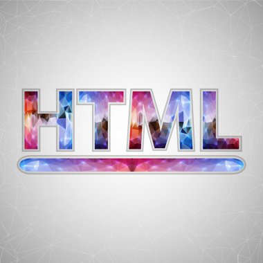 Abstract Creative concept vector icon of html symbol for Web and Mobile Applications isolated on background. Vector illustration template design, Business infographic and social media, origami icons.