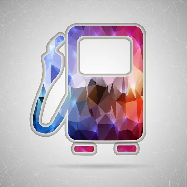 Abstract Creative concept vector icon of gas station for Web and Mobile Applications isolated on background. Vector illustration template design, Business infographic and social media, origami icons. — Stock Vector