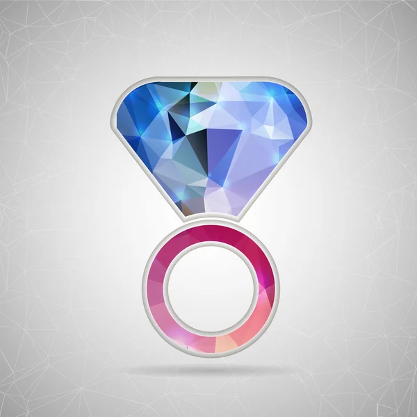 Abstract Creative concept vector icon of ring for Web and Mobile Applications isolated on background. Vector illustration template design, Business infographic and social media, origami icons. — Stok Vektör