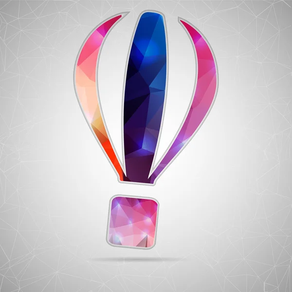 Abstract Creative concept vector icon of air balloon for Web and Mobile Applications isolated on background. Vector illustration template design, Business infographic and social media, origami icons. — Διανυσματικό Αρχείο