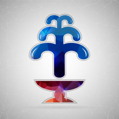 Abstract Creative concept vector icon of fountain for Web and Mobile Applications isolated on background. Vector illustration template design, Business infographic and social media, origami icons.