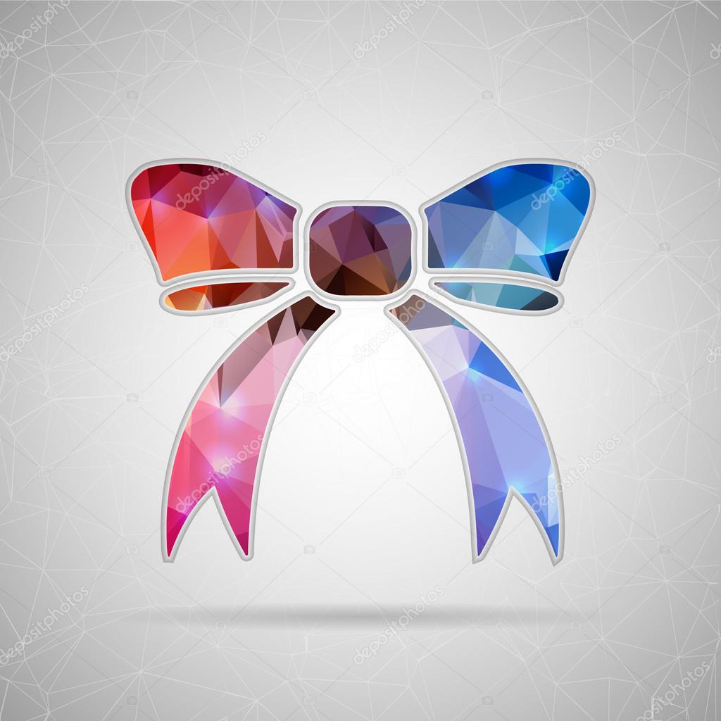Abstract Creative concept vector icon of bow tie for Web and Mobile Applications isolated on background. Vector illustration template design, Business infographic and social media, origami icons.