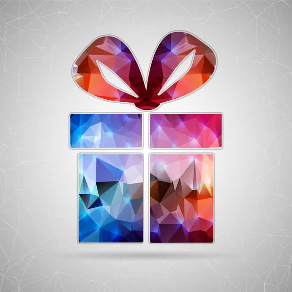Abstract Creative concept vector icon of gift box for Web and Mobile Applications isolated on background. Vector illustration template design, Business infographic and social media, origami icons. — Stockvector