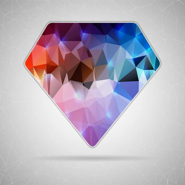 Abstract Creative concept vector icon of diamond for Web and Mobile Applications isolated on background. Vector illustration template design, Business infographic and social media, origami icons.