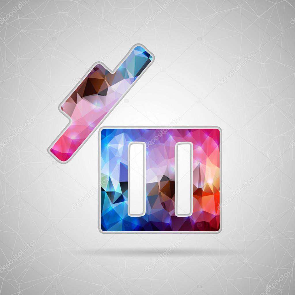 Abstract Creative concept vector icon of trash box for Web and Mobile Applications isolated on background. Vector illustration template design, Business infographic and social media, origami icons