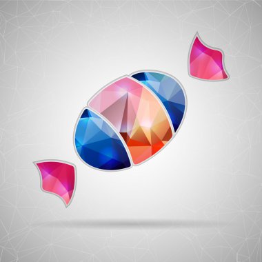 Abstract Creative concept vector icon of sweet for Web and Mobile Applications isolated on background. Vector illustration template design, Business infographic and social media, origami icons.
