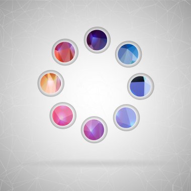 Abstract Creative concept vector icon of loading. For Web and Mobile applications isolated on background, design illustration template, flat business infographic, social media, art origami icons.
