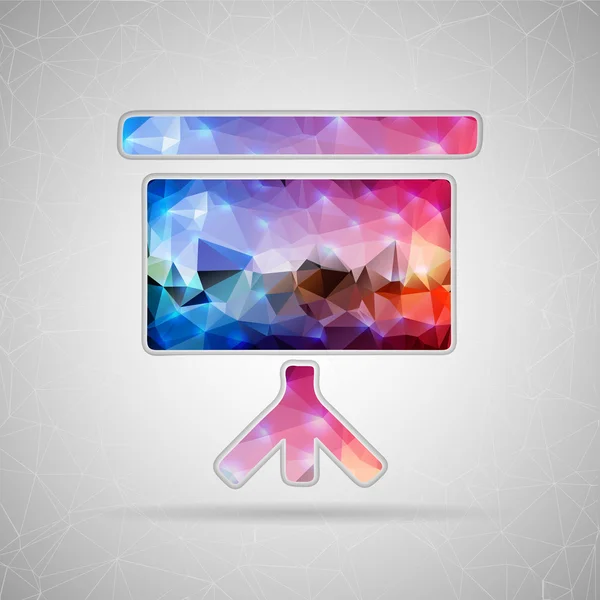 Abstract Creative concept vector icon of a poster from the projector for Web and Mobile Applications isolated on background. Vector illustration template design, Business infographic and social media. — 图库矢量图片