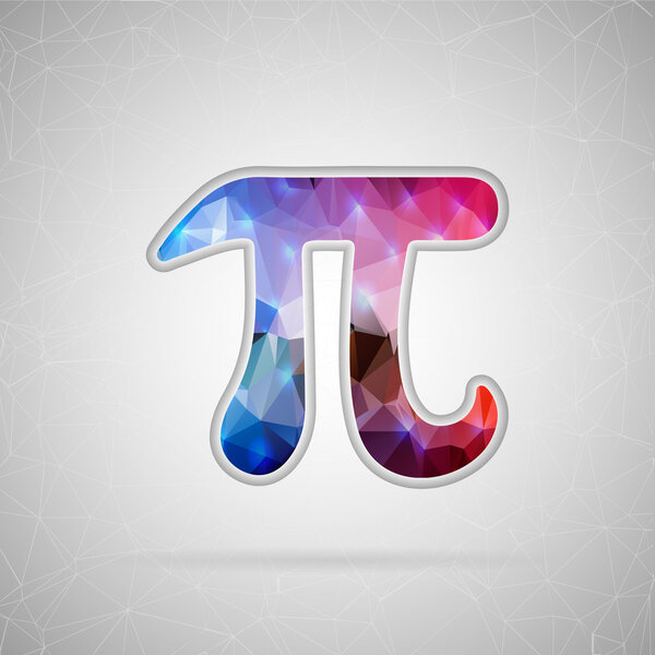 Абстрактный вектор творческой концепции - икона пи. Для веб и мобильных приложений, изолированных на заднем плане, шаблон иллюстрации дизайна, плоская бизнес-инфографика, социальные медиа, иконки искусства оригами
.