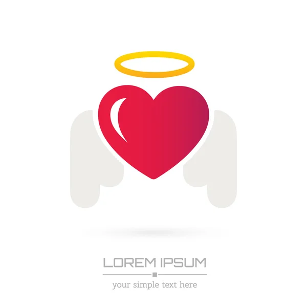 Resumen Concepto creativo vector imagen logo del corazón para aplicaciones web y móviles aislados en el fondo, diseño de plantillas de ilustración de arte, infografía de negocios y redes sociales, icono, símbolo . — Vector de stock