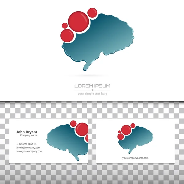 Abstract Creative concept vector image logo of brain for web and mobile applications isolated on background, art illustration template design, business infographic and social media, icon, symbol. — 图库矢量图片