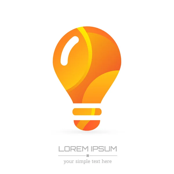 Abstract Creative concept vector image logo of bulb for web and mobile applications isolated on background, art illustration template design, business infographic and social media, icon, symbol. — ストックベクタ