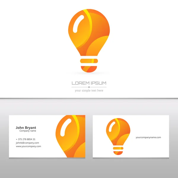 Abstract Creative concept vector image logo of bulb for web and mobile applications isolated on background, art illustration template design, business infographic and social media, icon, symbol. — 图库矢量图片