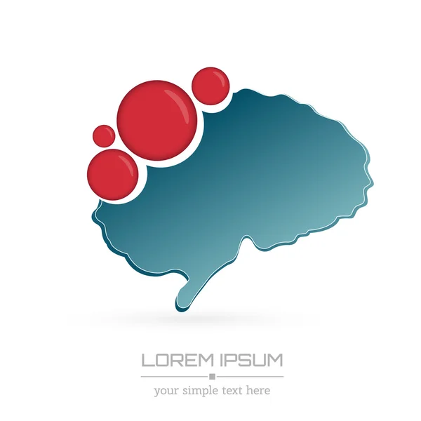 Abstract Creative concept vector image logo of brain for web and mobile applications isolated on background, art illustration template design, business infographic and social media, icon, symbol. — Stock Vector