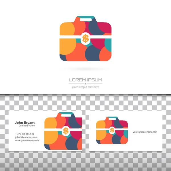 Abstract Creative concept vector image logo of briefcase for web and mobile applications isolated on background, art illustration template design, business infographic and social media, icon, symbol. — 图库矢量图片